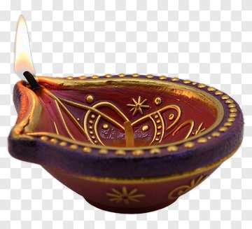 Traditional Oil Lamp With A Flame PNG