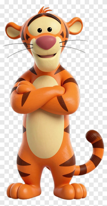3D Tiger Character PNG
