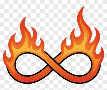 Flaming Infinity Symbol PNG