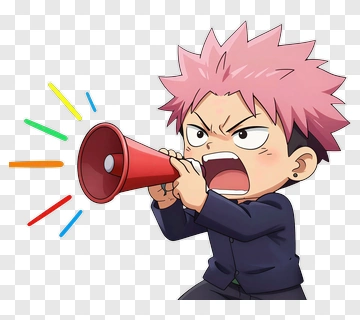 Cartoon Boy Using A Megaphone PNG