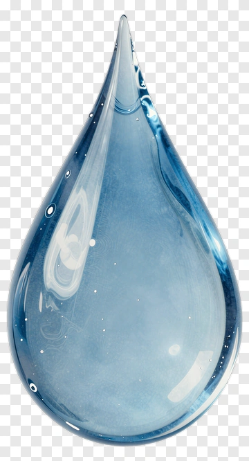Water Drop With Blue Tint PNG