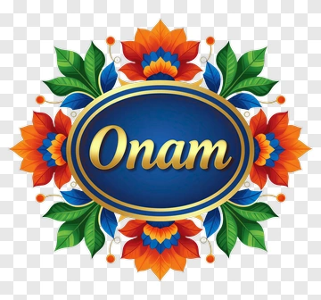 Onam Celebration Floral Design PNG