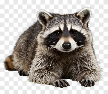 Raccoon Lying Down PNG