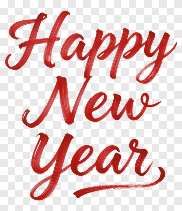 Happy New Year Text Design PNG