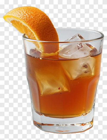 Glass Of Iced Tea With Orange Slice PNG