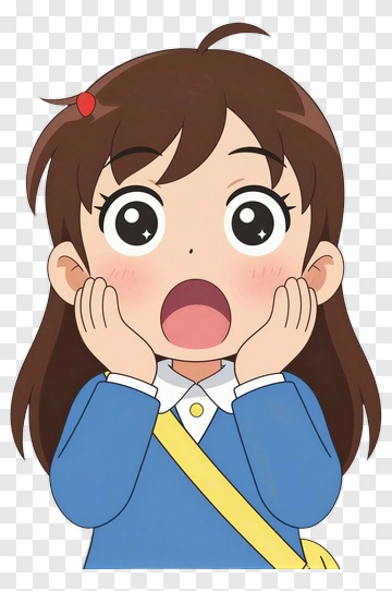 Surprised Girl With Open Mouth PNG