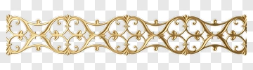 Golden Decorative Border PNG
