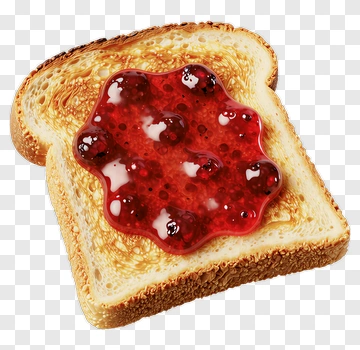 Slice Of Toast With Jam PNG
