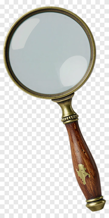 Magnifying Glass With Wooden Handle PNG
