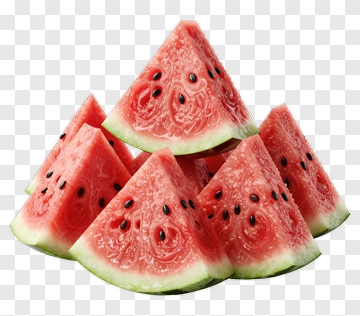 Watermelon Slices Piled Together PNG