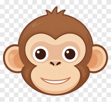 Cartoon Monkey Face PNG