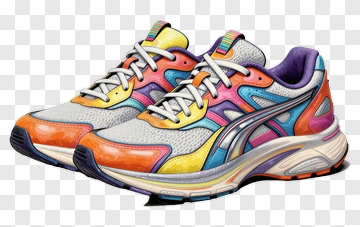 Colorful Running Shoes PNG