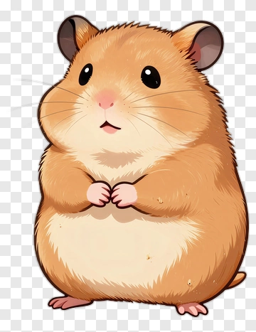 Cute Cartoon Hamster PNG
