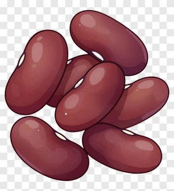 Cartoon Red Kidney Beans PNG
