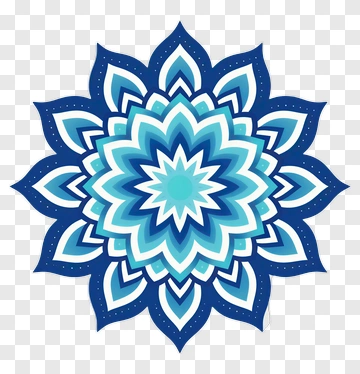 Blue Decorative Mandala Design PNG