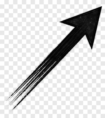 Black Arrow With Motion Lines PNG