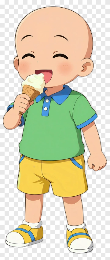 Happy Child Enjoying Ice Cream PNG
