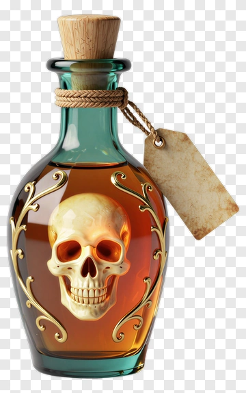 Skull Potion Bottle PNG