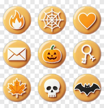 Halloween Themed Icons Collection PNG