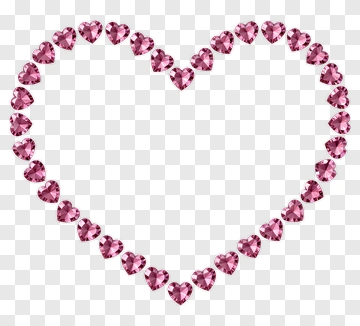 Pink Heart Made Of Gems PNG