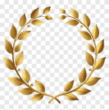 Gold Laurel Wreath PNG