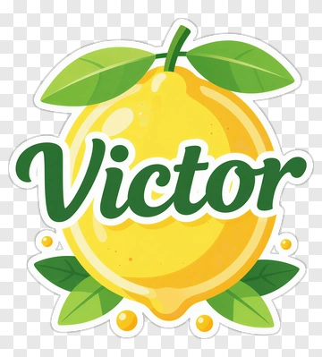 Lemon With Victor Text PNG
