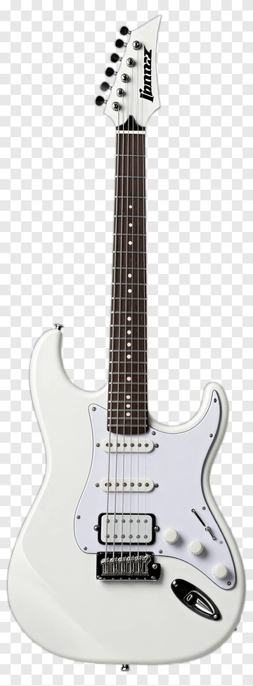 White Electric Guitar PNG