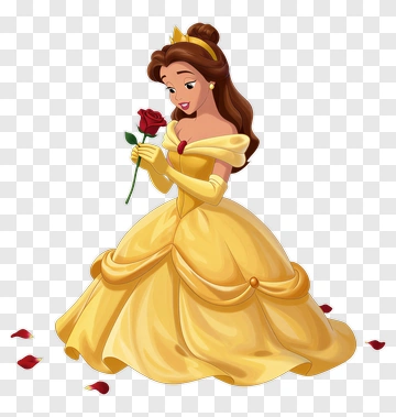 Princess Holding A Red Rose PNG