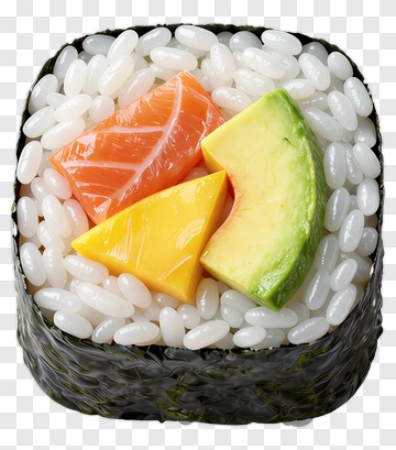 Sushi Roll With Salmon And Avocado PNG