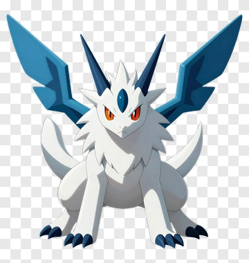 Fictional Dragon Creature With Blue Wings PNG