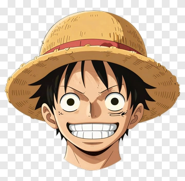 Cartoon Character With Straw Hat PNG