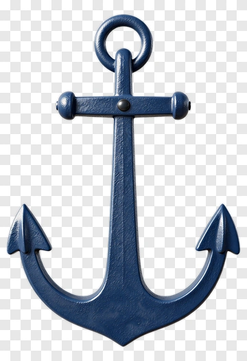 3D Blue Anchor PNG