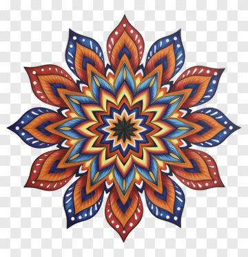 Colorful Mandala Pattern PNG