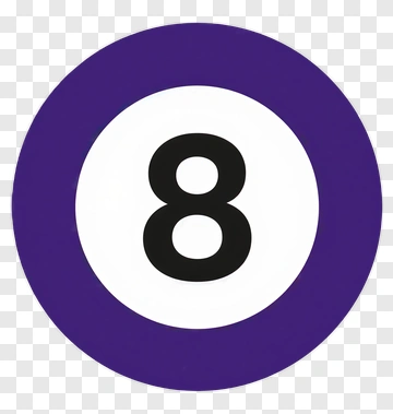 Purple Eight Ball PNG