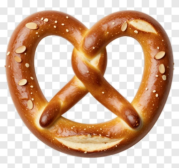 Heart-Shaped Pretzel PNG