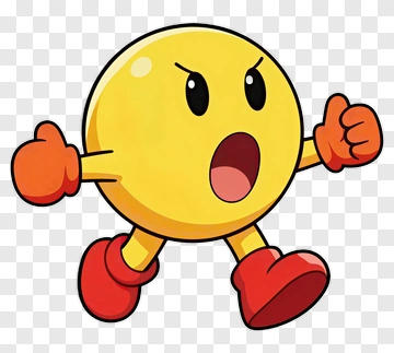 Cartoon Character Running With Excitement PNG