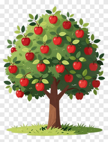 Colorful Apple Tree PNG