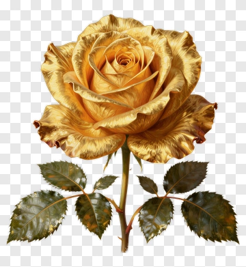 Golden Rose PNG