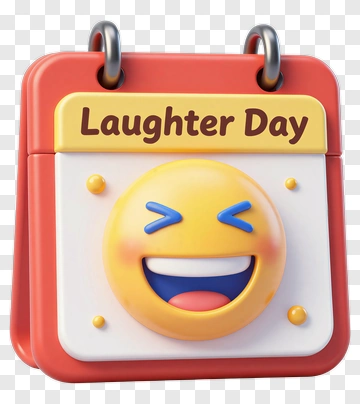Laughter Day Calendar With Smiling Emoji PNG