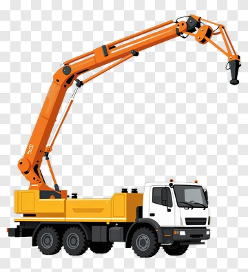 3D Crane Truck PNG