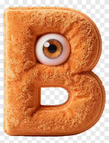 Fuzzy Letter B With Eye PNG