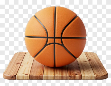 Basketball On Wooden Surface PNG