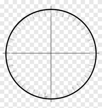 Circle With Measurement Markings PNG
