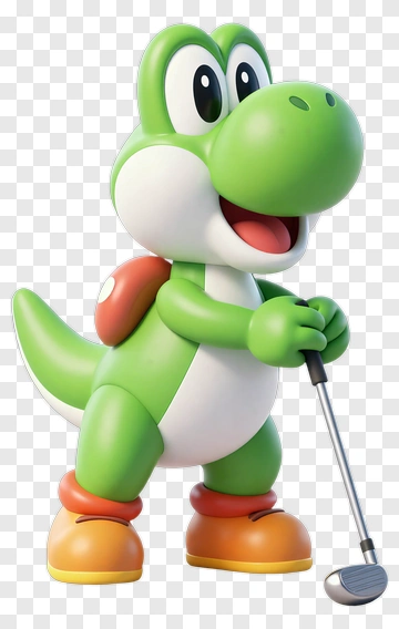 Yoshi Playing Golf PNG