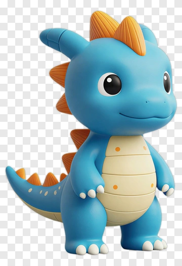 Cute Cartoon Dragon Character PNG