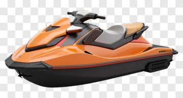 Orange Jet Ski PNG