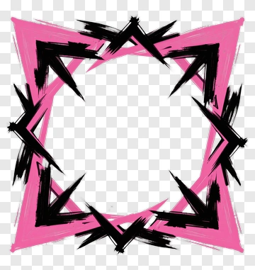 Pink And Black Decorative Frame PNG