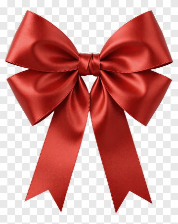Red Satin Bow PNG