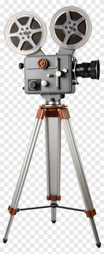 Vintage Film Camera On Tripod PNG