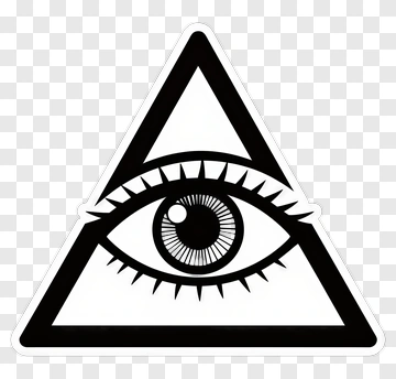 All-Seeing Eye In Triangle Design PNG